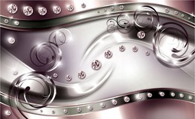 Tapéta Absztrakt Ezüst Fém Gyémánt Lila Szürke Ragyogás 200x140 +ragasztó