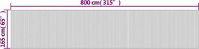 Szürke bambusz térelválasztó szélessége 800 cm magassága 165 cm