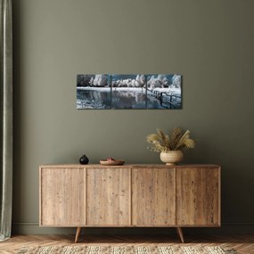 Kép - Fagyott táj (órával) (90x30 cm)