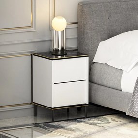 Éjjeliszekrény Imaj - White, Marble