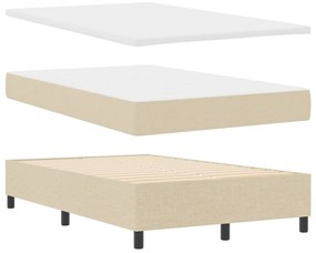 rugós ágy matraccal és LED világítással, krém színben, 120 x 200 cm, szövet