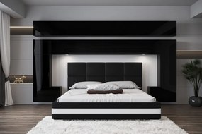 Prince Panama 5 hálószoba bútor magasfényű fekete (300cm)