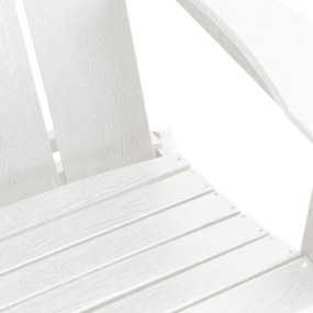 Összecsukható Adirondack székek 2 db Fehér 74.5x80.5x90 cm HDPE
