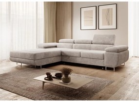 Sarokkanapé Grande (B) (bézs szürke + króm). 1100535