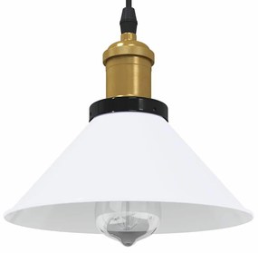 függőlámpa Magassága állítható E27 fényes fehér Ø 22 cm fém