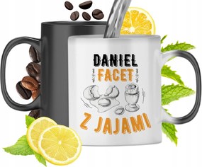 Mágikus bögre Danielnek Fekete matt nyomott mintával 330ml