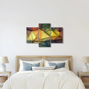 Kép - Sokszögű 3D absztrakció (90x60 cm)