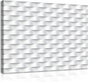 Vászonkép 80x60 Illúzió 3D fehér dombormű geometrikus árnyékok modern