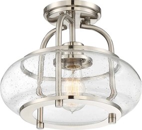 Elstead Lighting QUOIZLE QZ-TRILOGY-SFS-BN Plafonlámpa 1x60W/E27