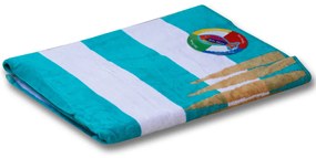Flamingo Gold Zöld strandtörölköző