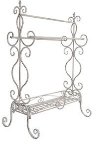 Antikolt vintage törölköző tartó állvány fehér