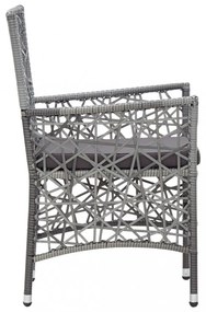 9 részes szürke kültéri polyrattan étkezőgarnitúra