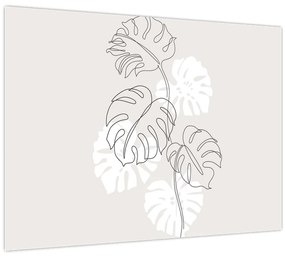 Üveg kép - VonalÜveg kép monstera N⁰3 (70x50 cm)