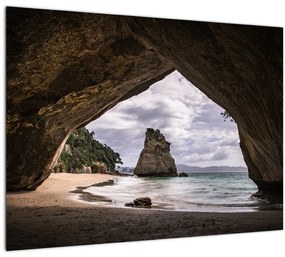 Barlang képe, Új-Zéland (üvegen) (70x50 cm)