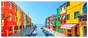 Kép - Burano sziget, Velence, Olaszország (120x50 cm)