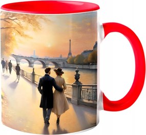 Csodaszép Bögre -Romantikus séta a Nyugatról- Kép Olaj Párizs 330ml