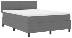 Box Spring Ágy Matrac Közép Szürke 160x200 cm Kordbársony Anyag