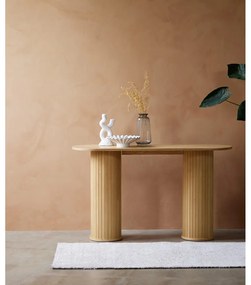 Natúr színű konzolasztal 40x130 cm Nola – Unique Furniture