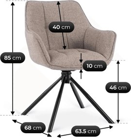 Cappuccino Színű Forgószék PEONY 2