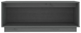 szürke tömör fenyőfa TV-szekrény 90 x 35 x 35 cm