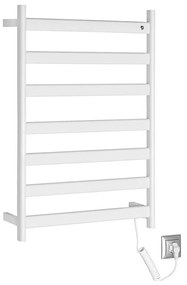 Sapho - ELIAS elektromos törölközőszárító, 105 W/230 V, 49 × 73 cm, matt fehér
