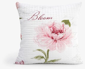 Goldea krepp párnahuzat - pünkösdirózsa mintás 45 x 45 cm