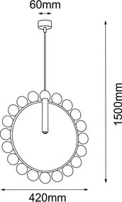 ANTIGO 5061 Modern Led Függesztett Lámpa Ezüst G9 IP20