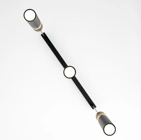 Jupiter 2004 - Csillár zsinóron ALAS 3xGU10/10W/230V fekete/arany