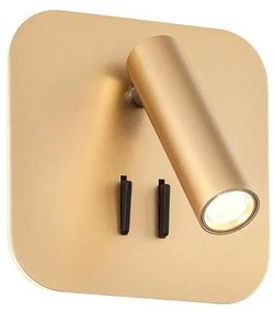 Redo 01-2977 - LED fali lámpatest QUDA LED/6W/230V + LED/3W CRI 90 USB arany