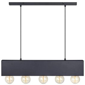 Markslöjd 107037 - Csillár zsinóron COUTURE 5xE27/40W/230V fekete