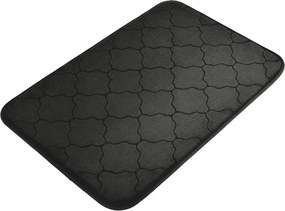 Fürdőszobaszőnyeg csúszásgátló Fekete szőnyeg 40x60 cm puha modern