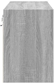 szürke sonoma színű fali TV-szekrény LED-del 80 x 31 x 45 cm