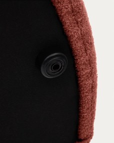 Terrakotta színű buklé puff Kaeli – Kave Home