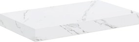 vidaXL Falpolc Falra szerelhető Fehér márvány 40 x 23,5 x 4 cm Faanyag