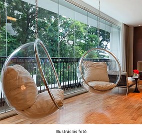 Függő fotel, átlátszó/arany/rózsaszín, BUBBLE NEW TYP 1