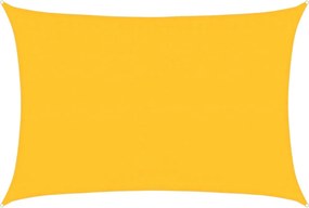 vidaXL sárga négyszögletű HDPE napvitorla 160 g/m² 2,5x5 m