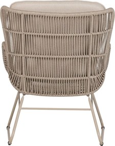 Bézs fém-párnázott kerti fotel Grace – WOOOD