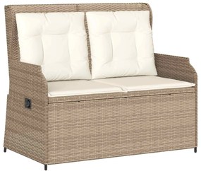 vidaXL Kerti pad Bézs polirattan