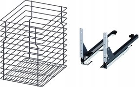 Cargo kosár alsó szekrényhez 40cm 400 Grafit 1p csendes ház Rejs teljes kihúzással