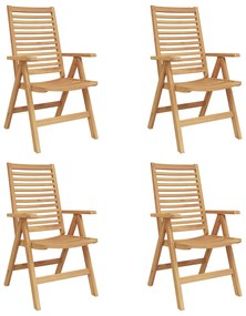 vidaXL Kerti Szék 4 pcs Barna 52 x 64.5 x 108 cm Tömör tíkfa