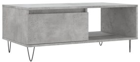 Betonszürke szerelt fa dohányzóasztal 90x50x36,5 cm