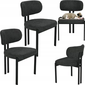 2 db-os kárpitozott szék szett Arlo szürke loft étkező nappaliba