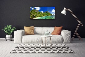 Vászonkép nyomtatás Beach Hegyi táj 120x60 cm