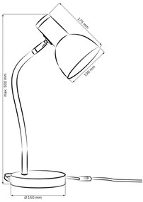 Asztali lámpa MIMI 1xE27/10W/230V sárga