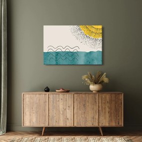 Kép - Absztrakt festmény a strandról N⁰1 (90x60 cm)