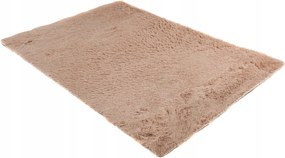 Szőrös Szőnyeg 170/120CM Bézs Barna Narancs Hosszú Haj