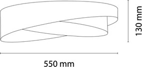 BRILAGI - LED mennyezeti lámpatest VELVET TWIST LED/24W/230V 4000K Ø 55 cm barna/arany