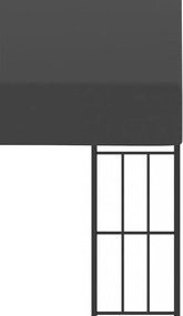 antracitszürke falra szerelhető szövetpavilon 3 x 6 m