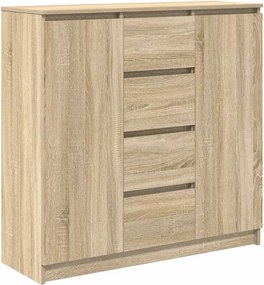 vidaXL sonoma tölgy szerelt fa tálalószekrény fiókos 100,5x35x98,5 cm