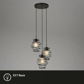 Briloner 4870-035 - Kábelen függő csillár, 3x E27/60W/230V